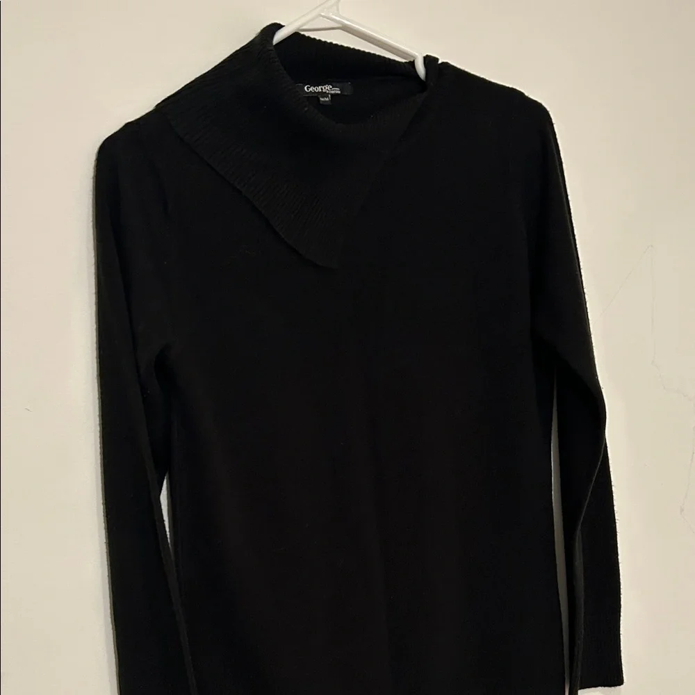 George Black Asymmetrical Neck Sweater - Picture 2 of 3